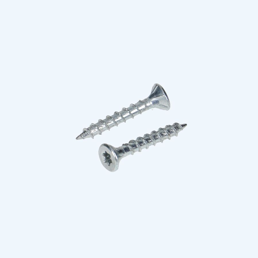 200 stuks verzinkte spaanplaatschroef 3,5 x 25 mm Torx (voldraad)