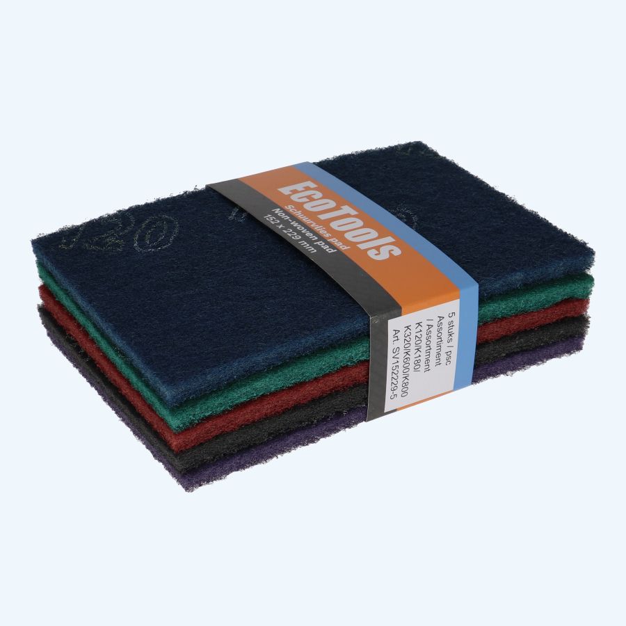 5 stuks schuurvlies 152 x 229 mm (assortiment)