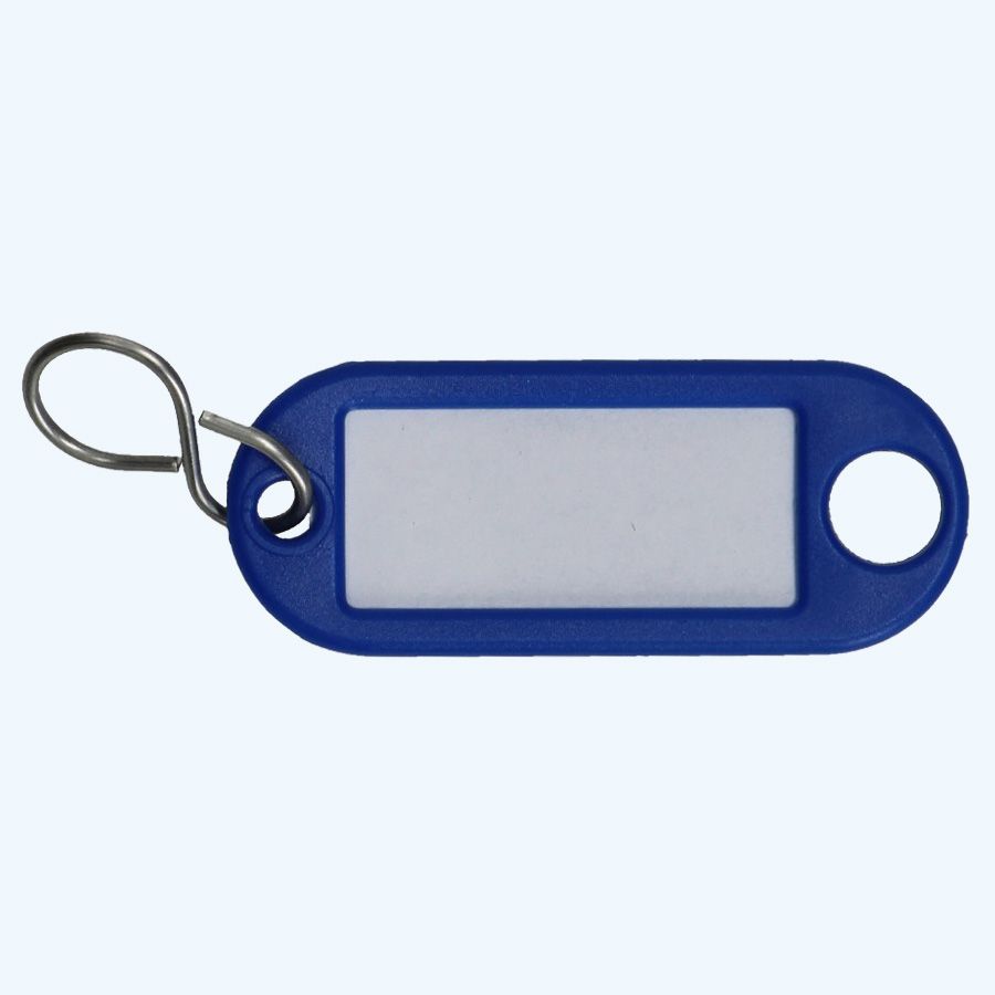 Sleutellabel blauw