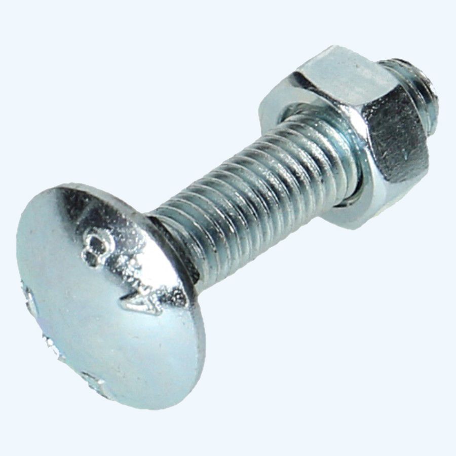 200 stuks slotbout met moer M6 x 55 mm (gegalvaniseerd)