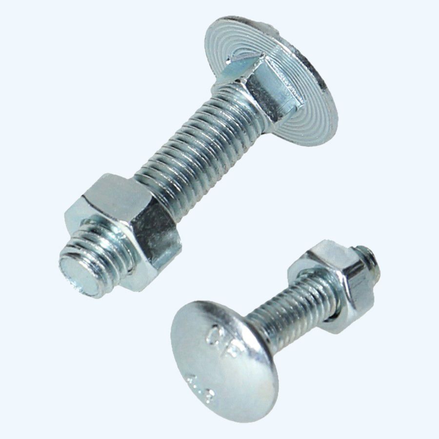 200 stuks slotbout met moer M6 x 55 mm (gegalvaniseerd)