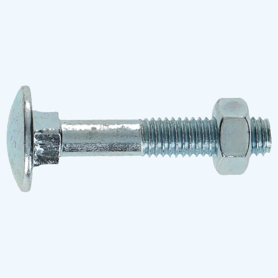 100 stuks slotbout met moer M10 x 60 mm (gegalvaniseerd)