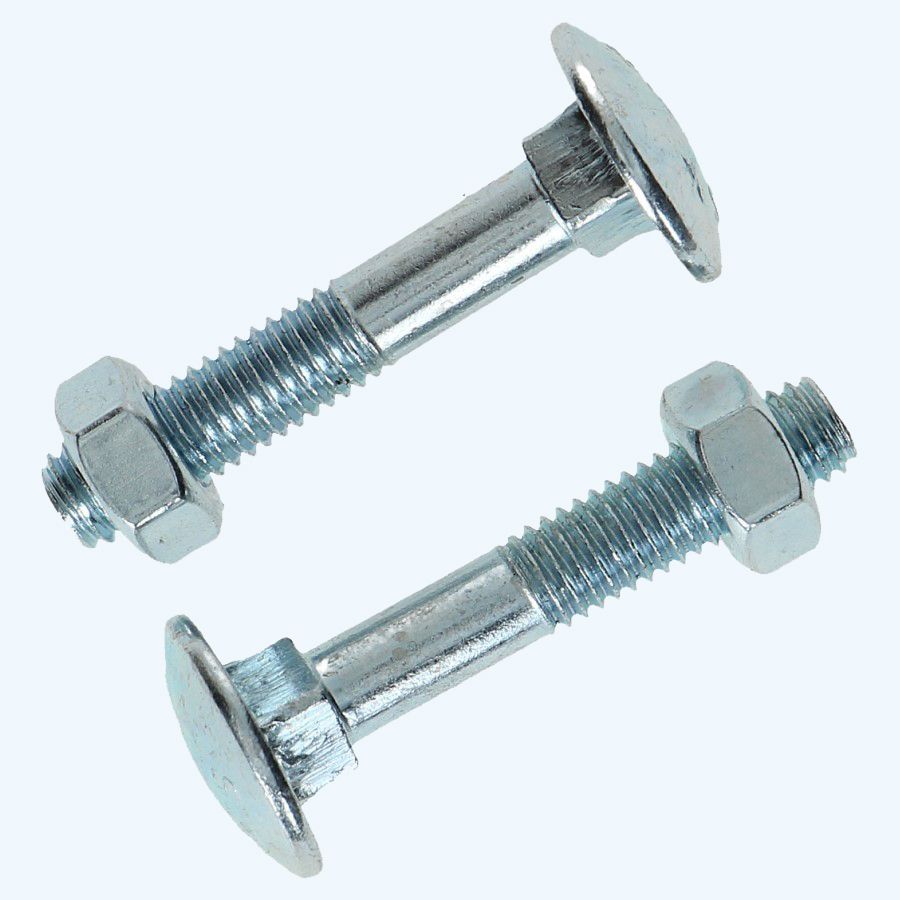 100 stuks slotbout met moer M8 x 65 mm (gegalvaniseerd)