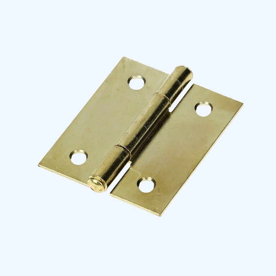 Smalscharnier staal vermessingd 26 x 30 mm
