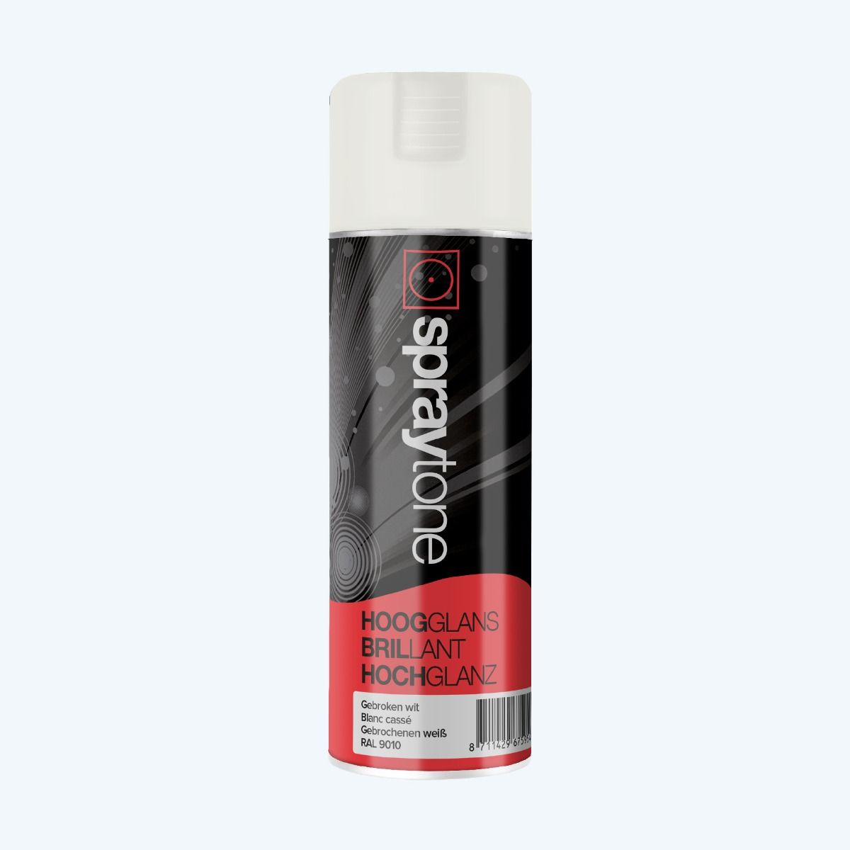 SPRAYTONE Hoogglans gebroken wit RAL 9010 400 ml