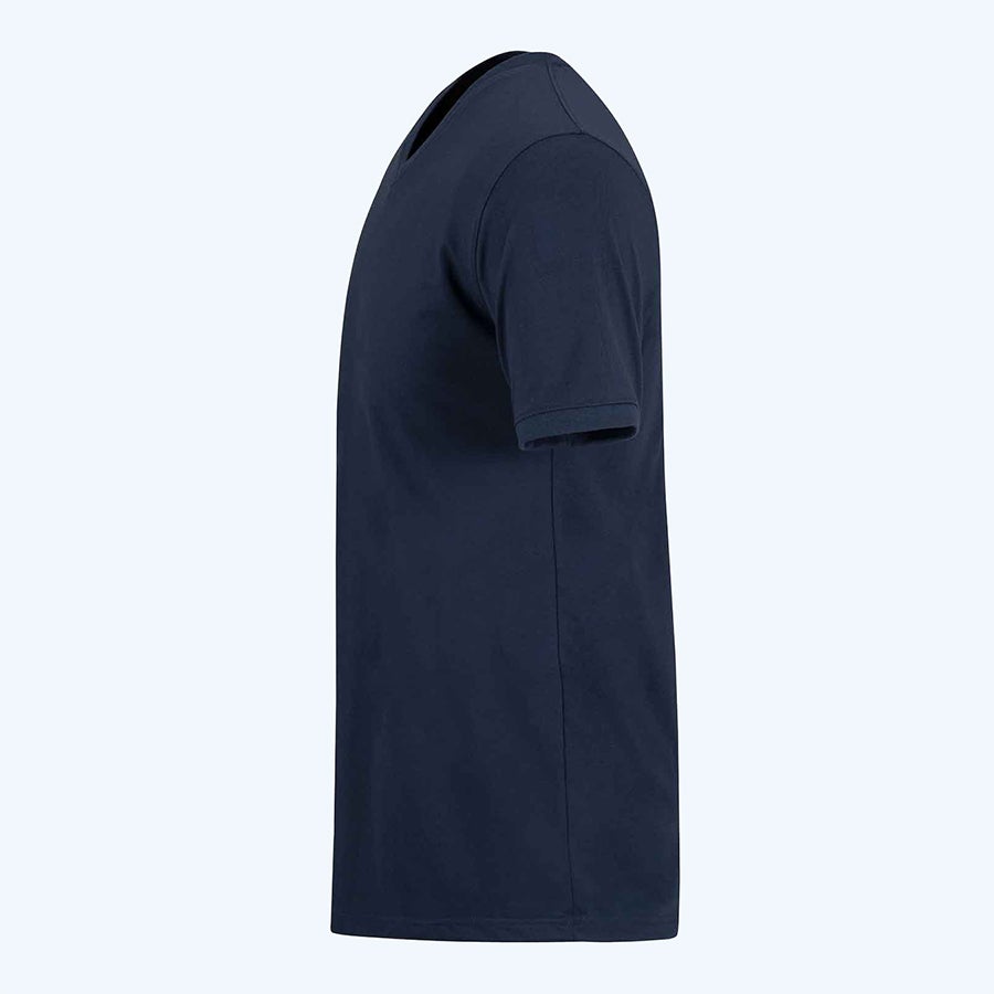 2 stuks t-shirt Bart met v-hals donkerblauw