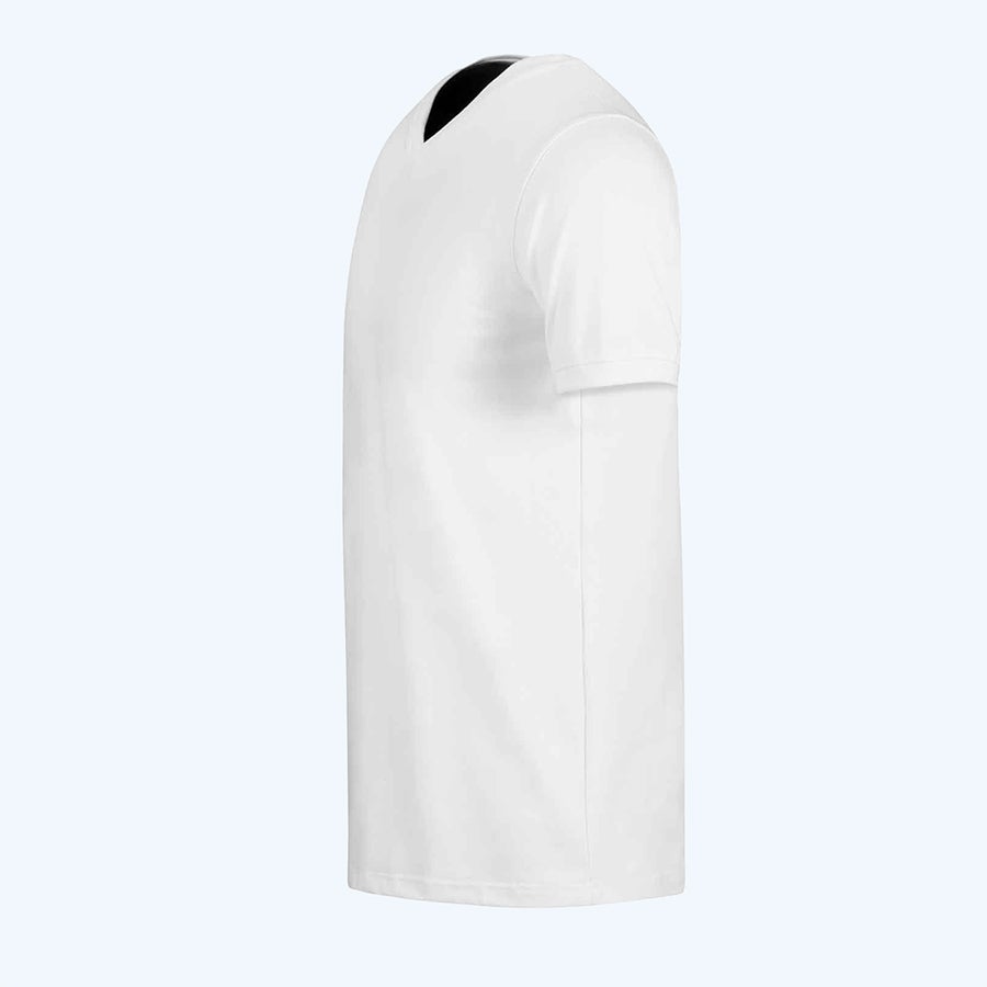 2 stuks t-shirt Bart met v-hals wit