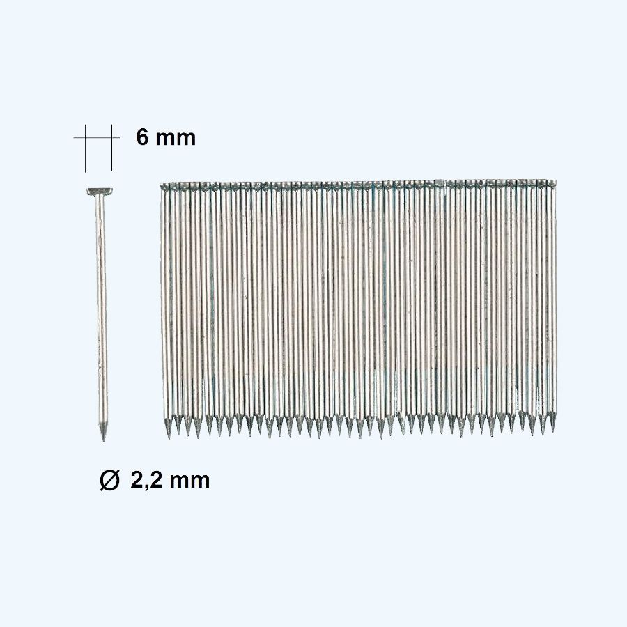 1000 st stalen T-nagels ST38 mm