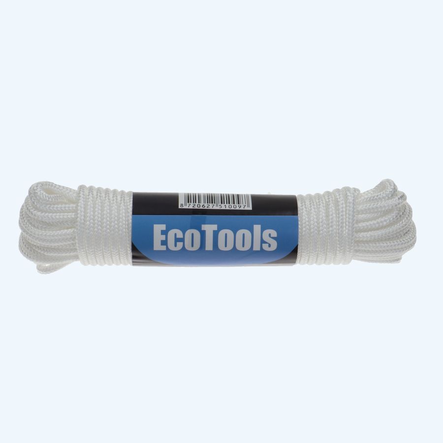 20 meter gevlochten PP koord 3 mm wit