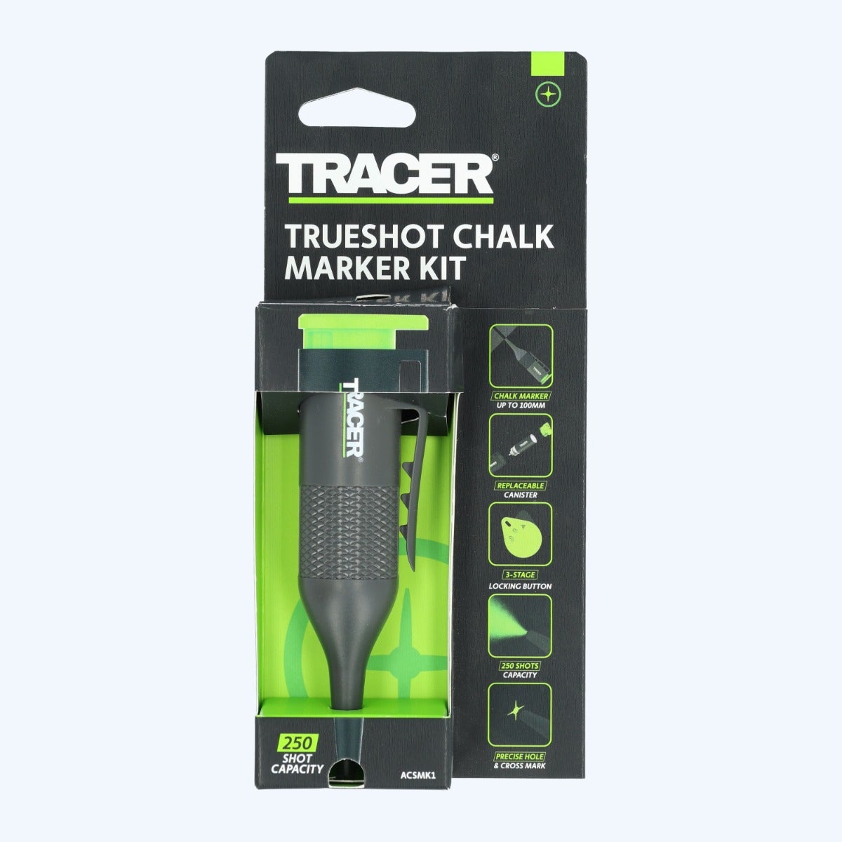 Tracer Trueshot krijtmarker diepe gaten 