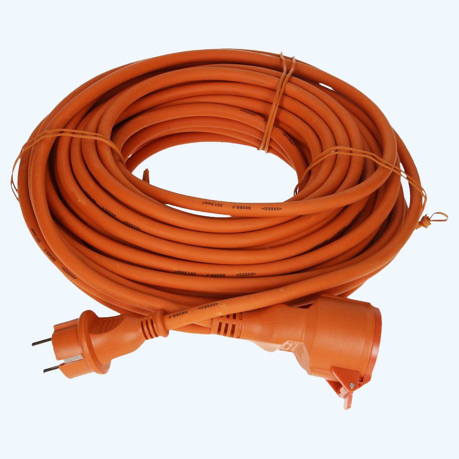 Verlengsnoer 20 meter 3x1.5 mm2 Rubber