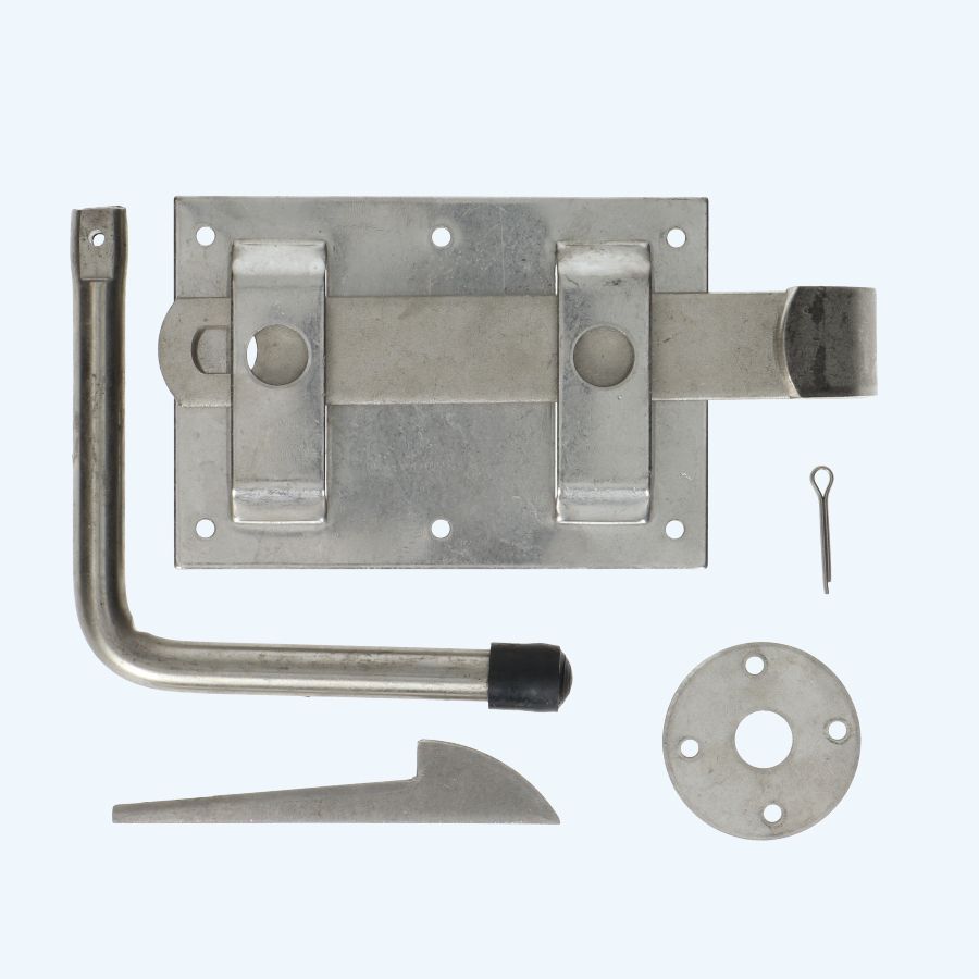 Boerenklinkstel RVS 120 x 85 mm