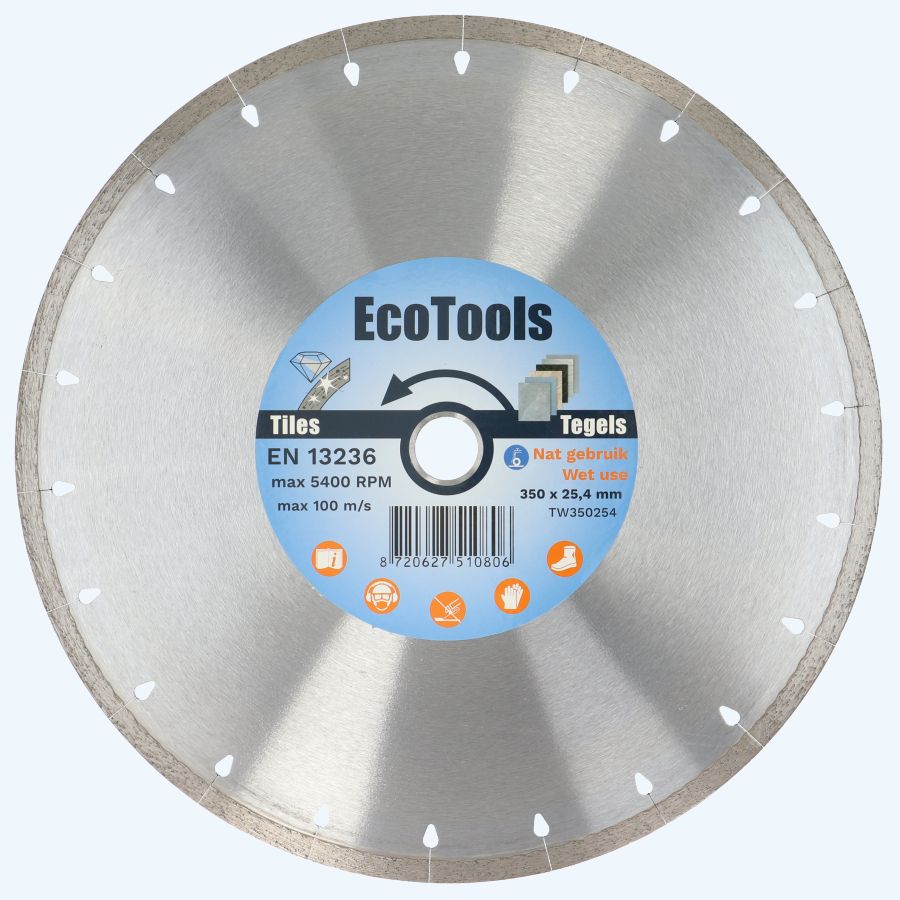Diamantschijf tegels 350 x 25,4 mm (nat gebruik)