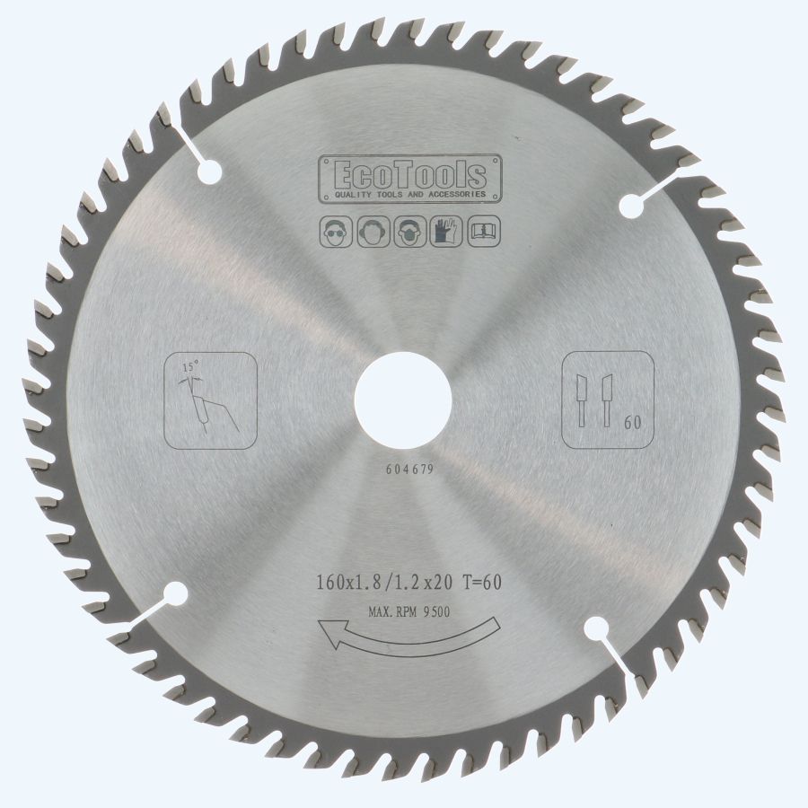 HM-zaagblad PROF 160 x 20 mm T=60 (1,8/1,2 mm)