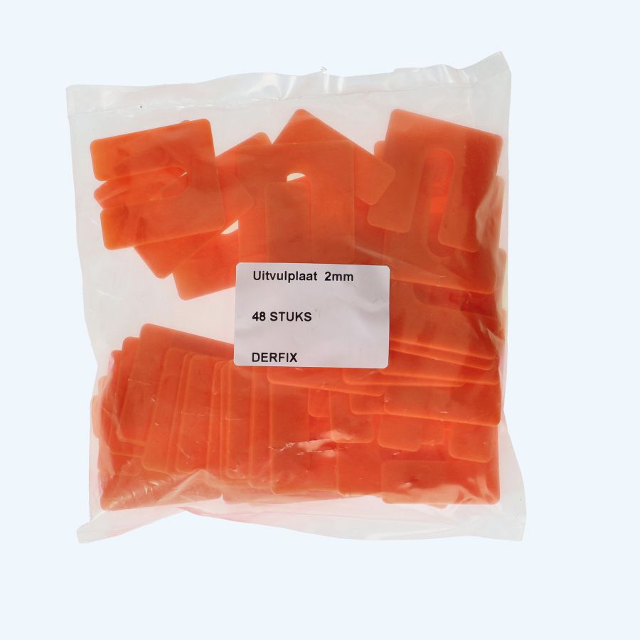 48 stuks uitvulplaatjes 2 x 47 mm oranje (zakje)