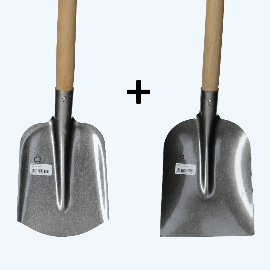 Zandschep en betonschep gebogen steel 110 cm