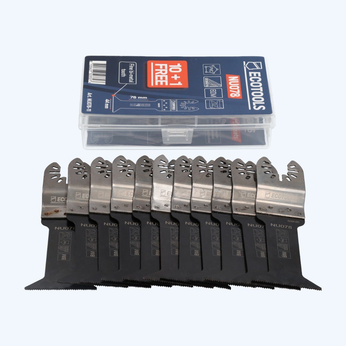 10+1 gratis multitool zaagbladen bi-metaal type NU078 10+1 gratis multitool zaagbladen bi-metaal type NU078