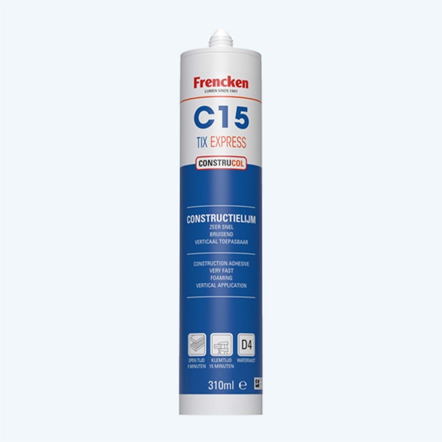 Frencken PU constructielijm C15 TIX Express 310 ml Frencken PU constructielijm C15 TIX Express 310 ml