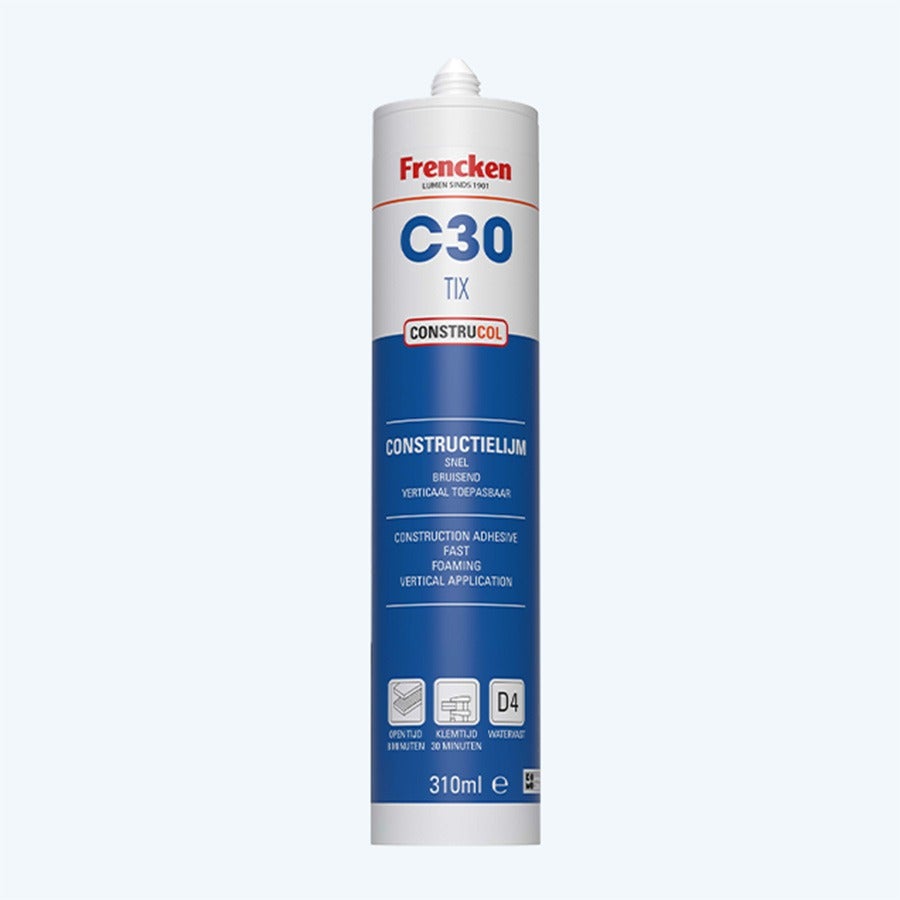 Frencken PU constructielijm C30 TIX 310 ml Frencken PU constructielijm C30 TIX 310 ml