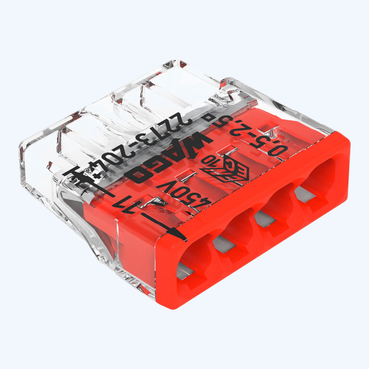 WAGO Lasklem COMPACT 4-voudig 2,5 mm² (100 stuks) WAGO Lasklem COMPACT 4-voudig 2,5 mm² (100 stuks)