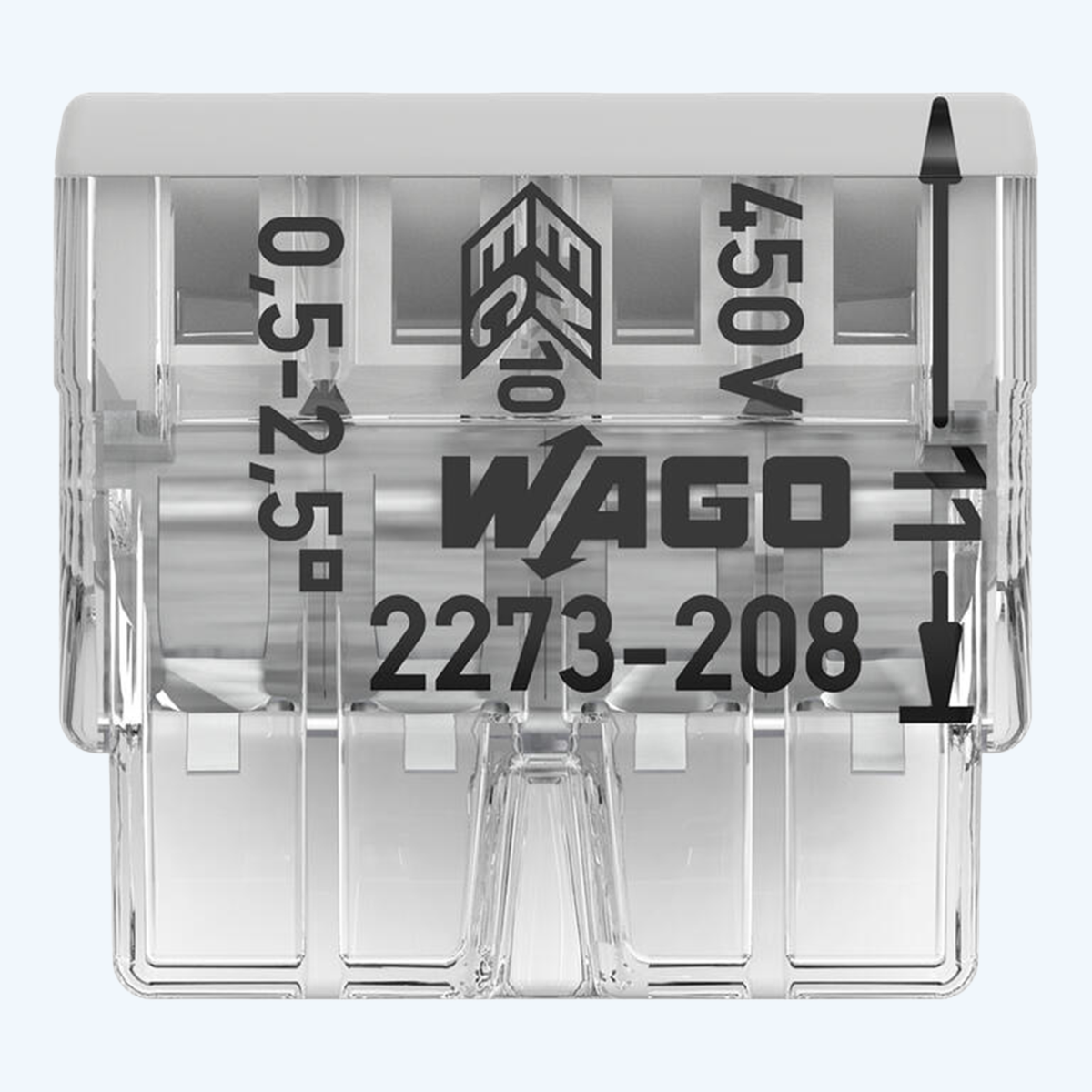 WAGO Lasklem COMPACT 8-voudig 2,5 mm² (10 stuks) WAGO Lasklem COMPACT 8-voudig 2,5 mm² (10 stuks)