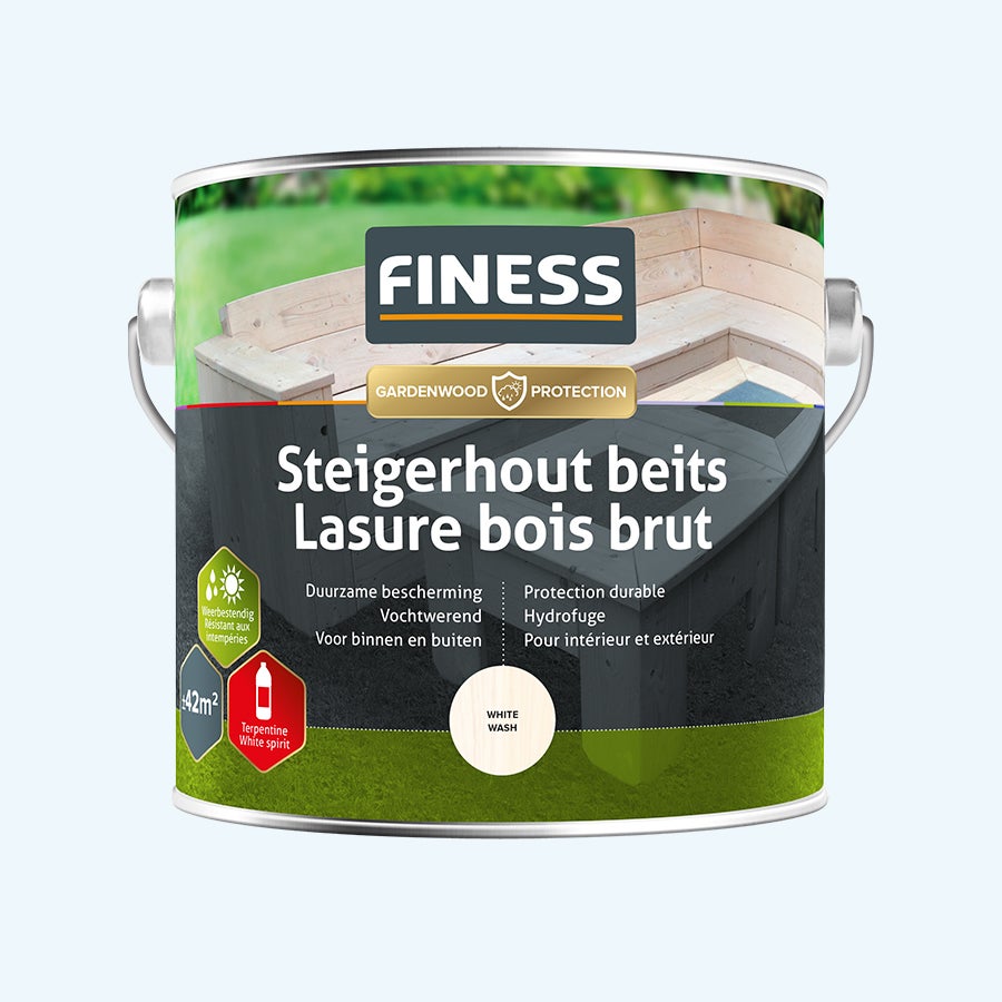 FINESS Steigerhoutbeits 2,5 L White-wash FINESS Steigerhoutbeits 2,5 L White-wash