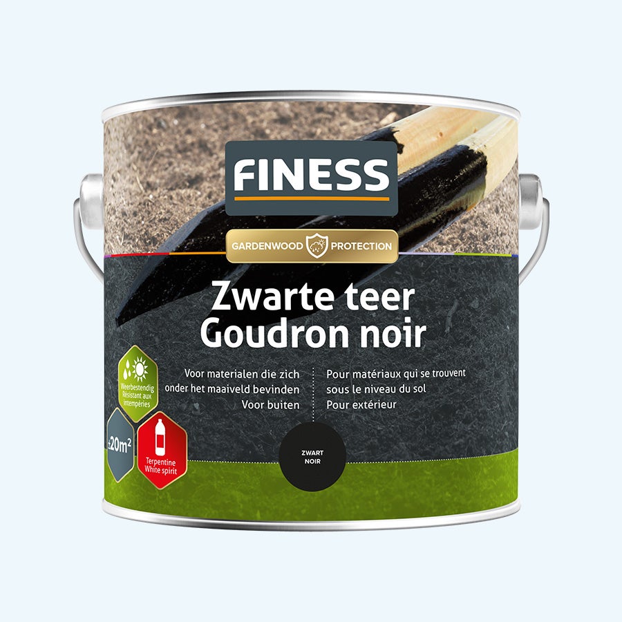 FINESS Zwarte teer 2,5 L Zwart FINESS Zwarte teer 2,5 L Zwart