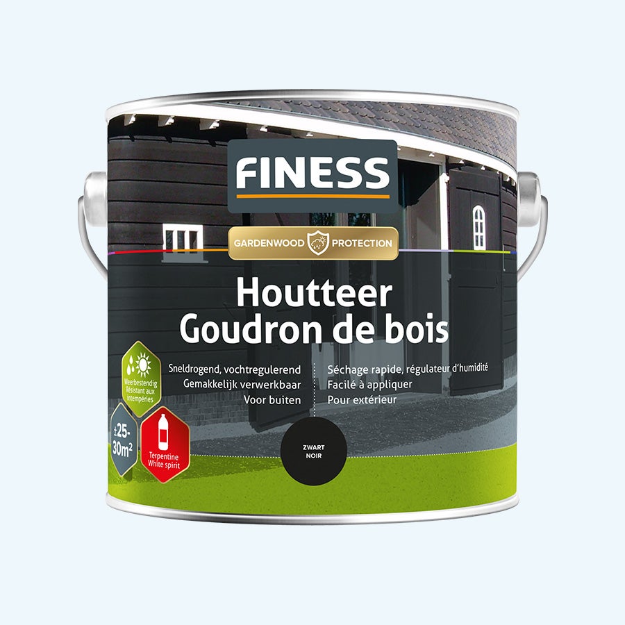 FINESS Houtteer 2,5 L Zwart FINESS Houtteer 2,5 L Zwart