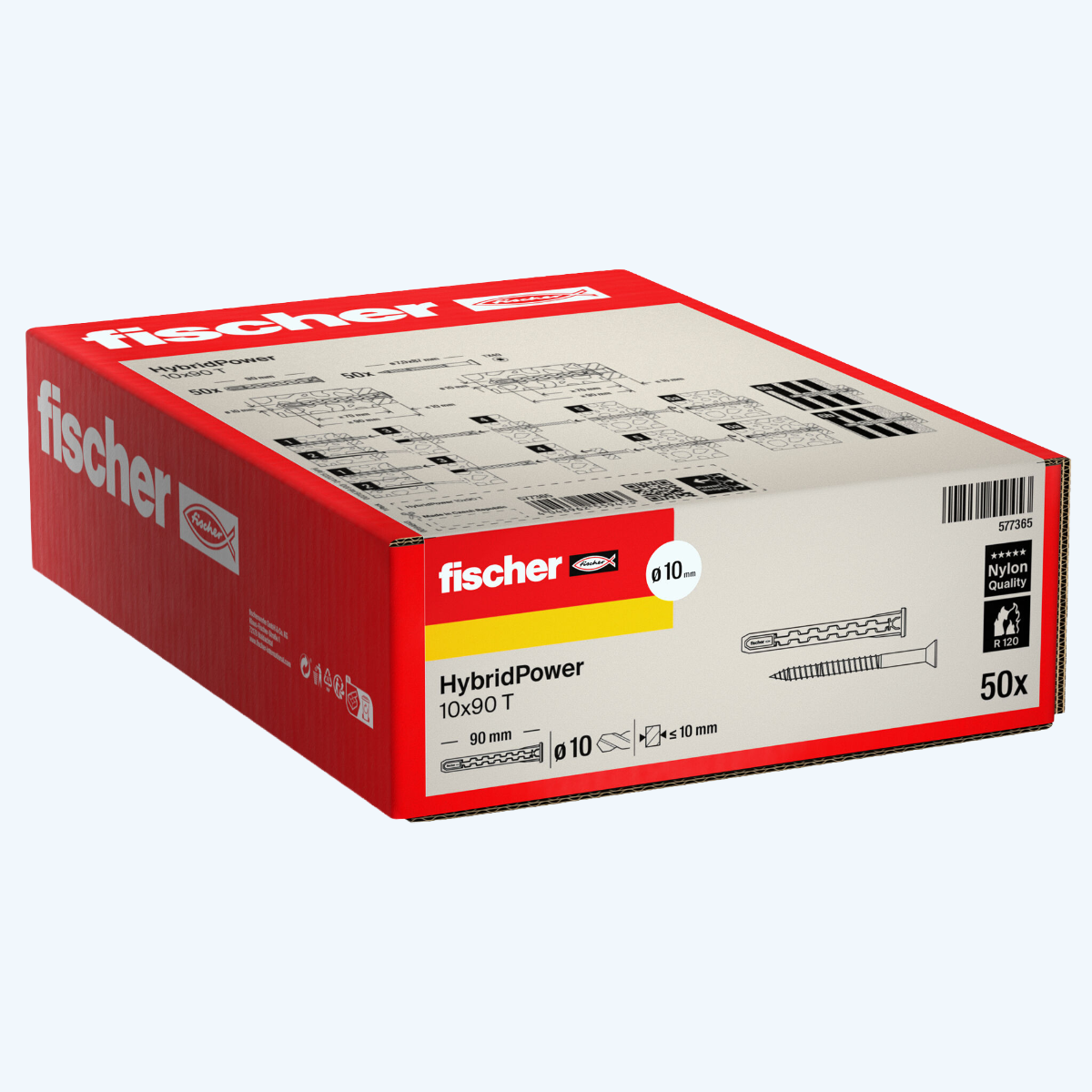 fischer HybridPower plugsysteem 10 x 90 Torx 40 (50 stuks) fischer HybridPower plugsysteem 10 x 90 Torx 40 (50 stuks)