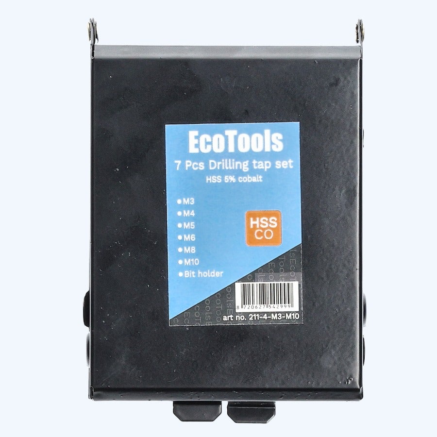 7-delige boortap set HSS 5% cobalt incl. bithouder 7-delige boortap set HSS 5% cobalt incl. bithouder