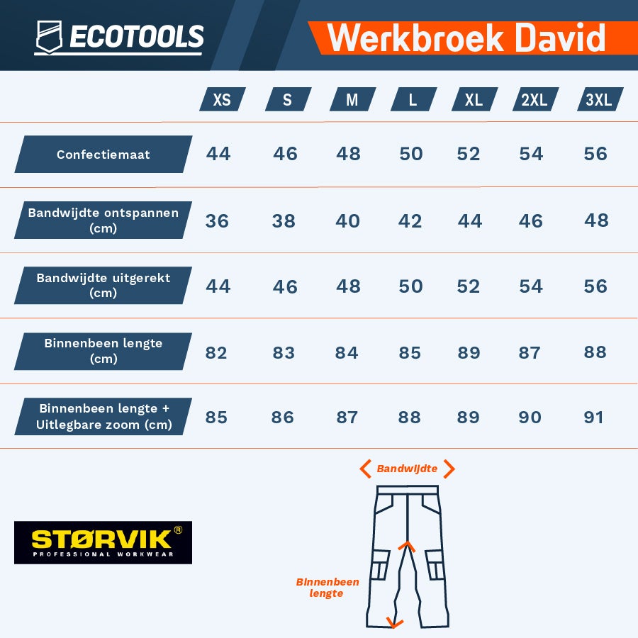 Storvik werkbroek David antraciet (maat XS) Storvik werkbroek David antraciet (maat XS)