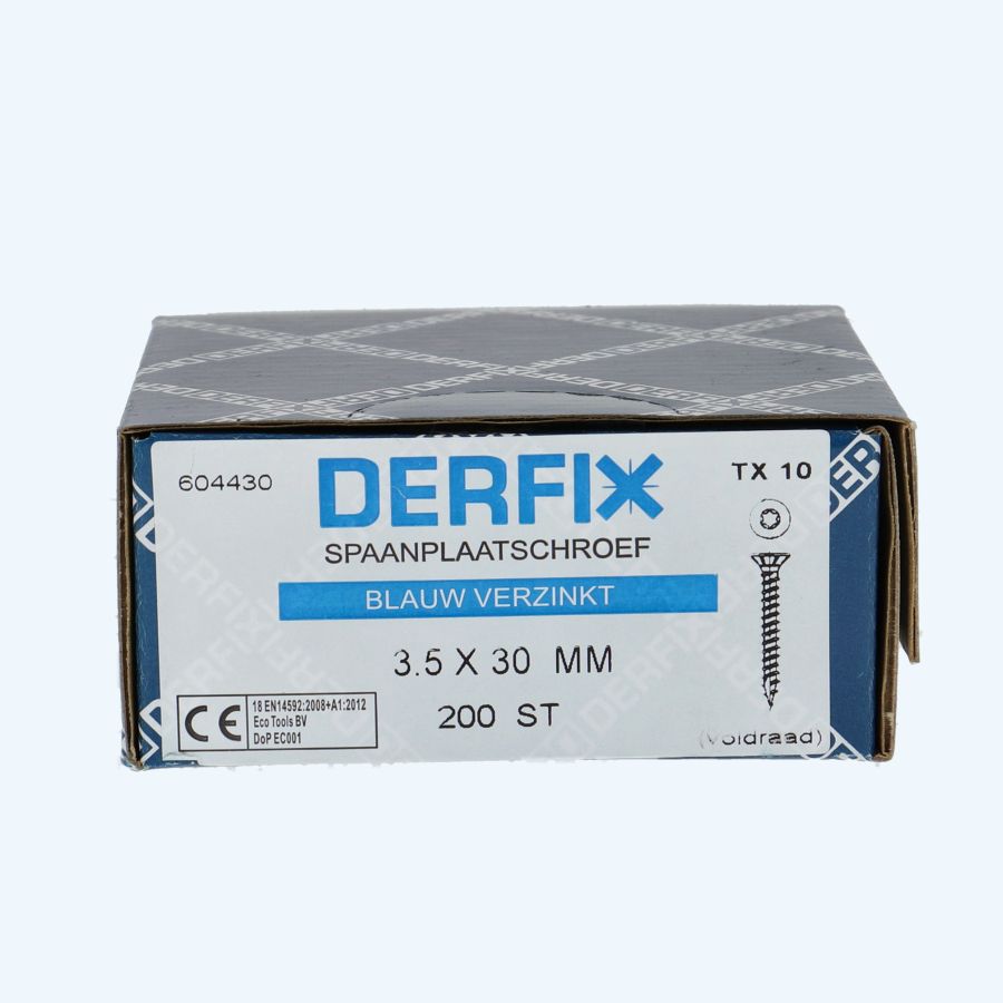 200 stuks verzinkte spaanplaatschroef 3,5 x 30 mm Torx (voldraad) 200 stuks verzinkte spaanplaatschroef 3,5 x 30 mm Torx (voldraad)