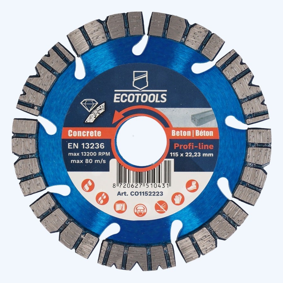 Diamantschijf beton 115 x 22,23 mm (Profi-line) Diamantschijf beton 115 x 22,23 mm (Profi-line)