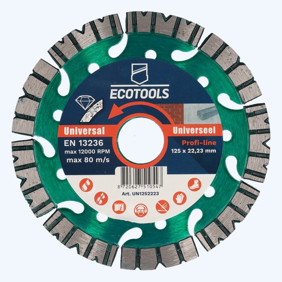 Diamantschijf universeel 125 x 22,23 mm (Profi-line) Diamantschijf universeel 125 x 22,23 mm (Profi-line)