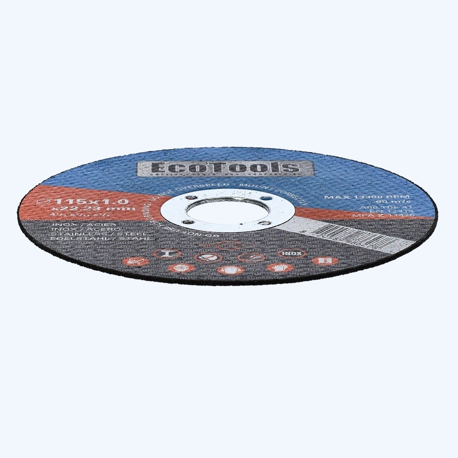 Doorslijpschijf voor INOX 115 x 1,0 x 22,23 mm (EcoTools) Doorslijpschijf voor INOX 115 x 1,0 x 22,23 mm (EcoTools)