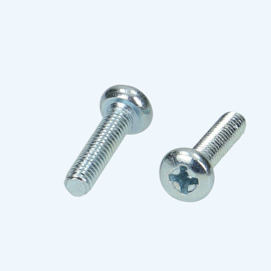 Metaalschroef bolkop M4 x 10 mm verzinkt Metaalschroef bolkop M4 x 10 mm verzinkt