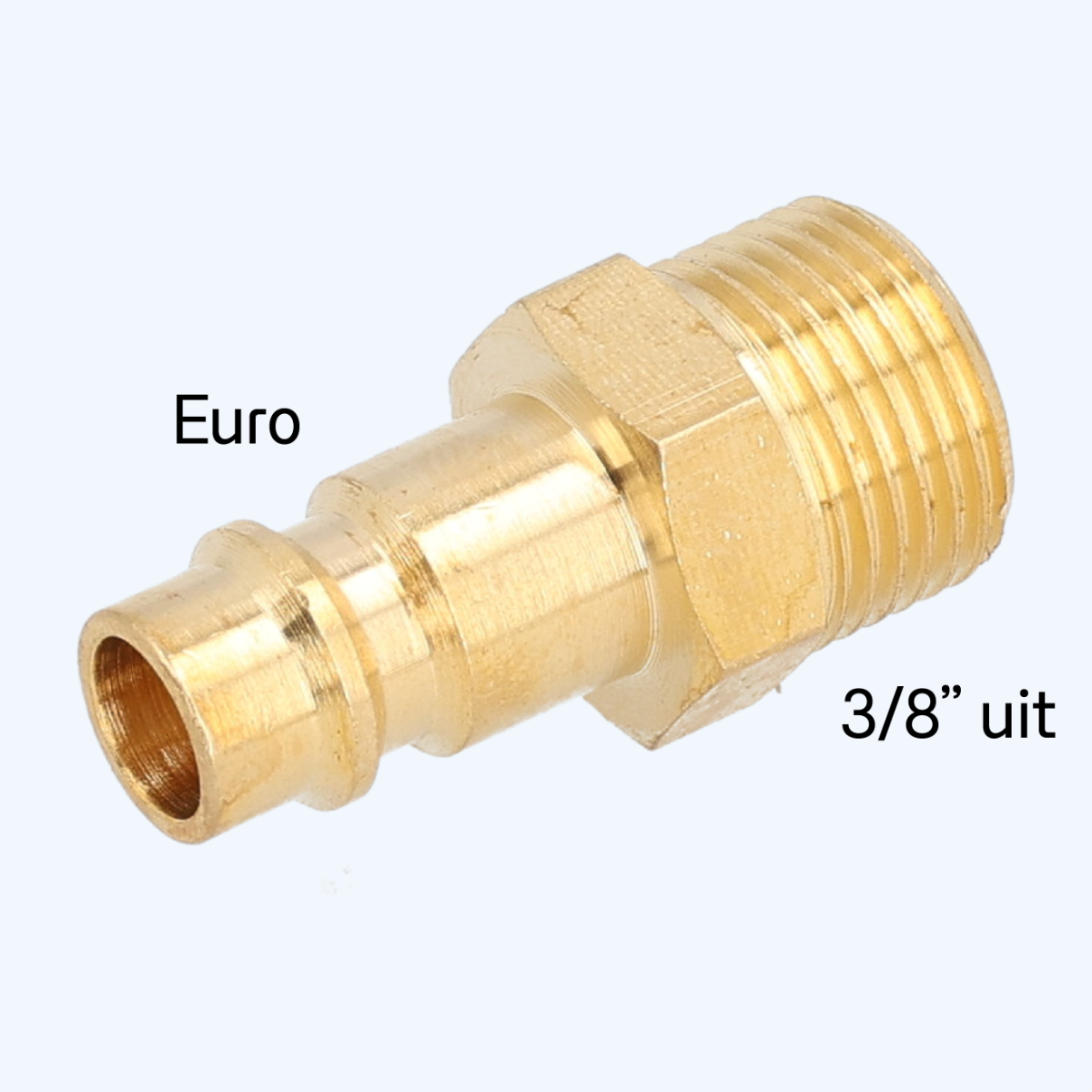 Euro insteeknippel met 3/8" uitwendig draad Euro insteeknippel met 3/8" uitwendig draad