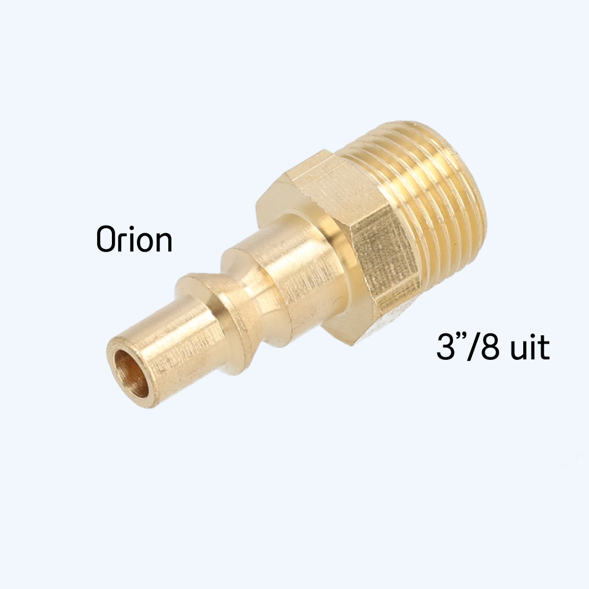 Orion insteeknippel met 3/8'' uitwendig draad Orion insteeknippel met 3/8'' uitwendig draad