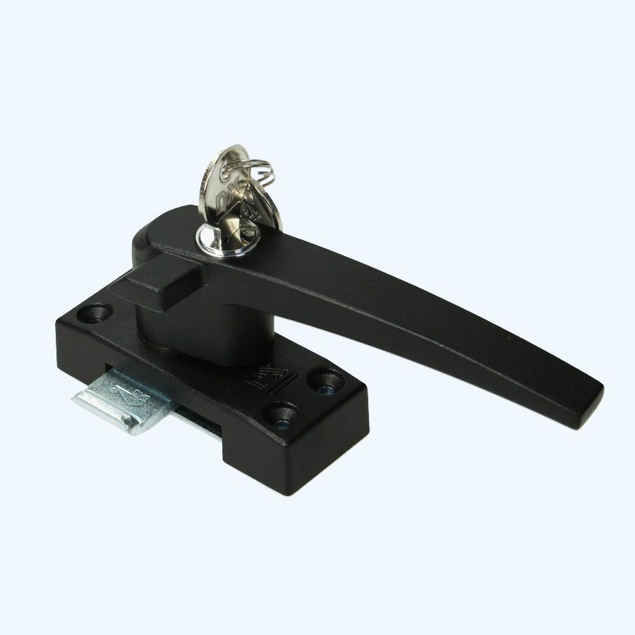 Raamboompje met cilinderslot mat zwart rechts Raamboompje met cilinderslot mat zwart rechts