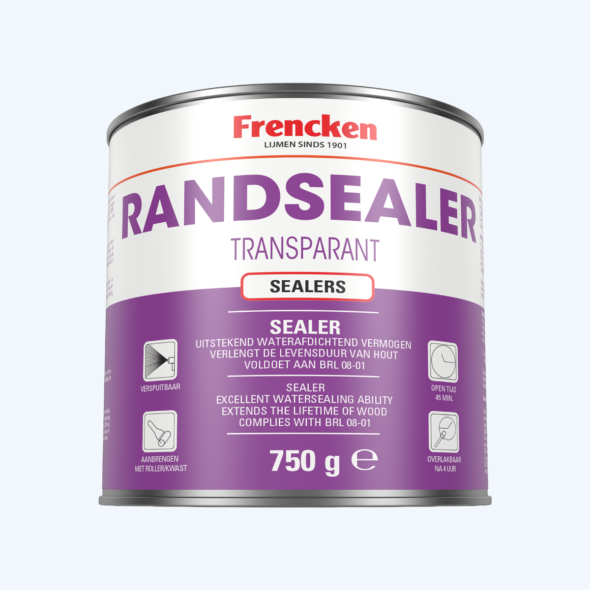 Frencken randsealer transparant 750 gr Frencken randsealer transparant 750 gr
