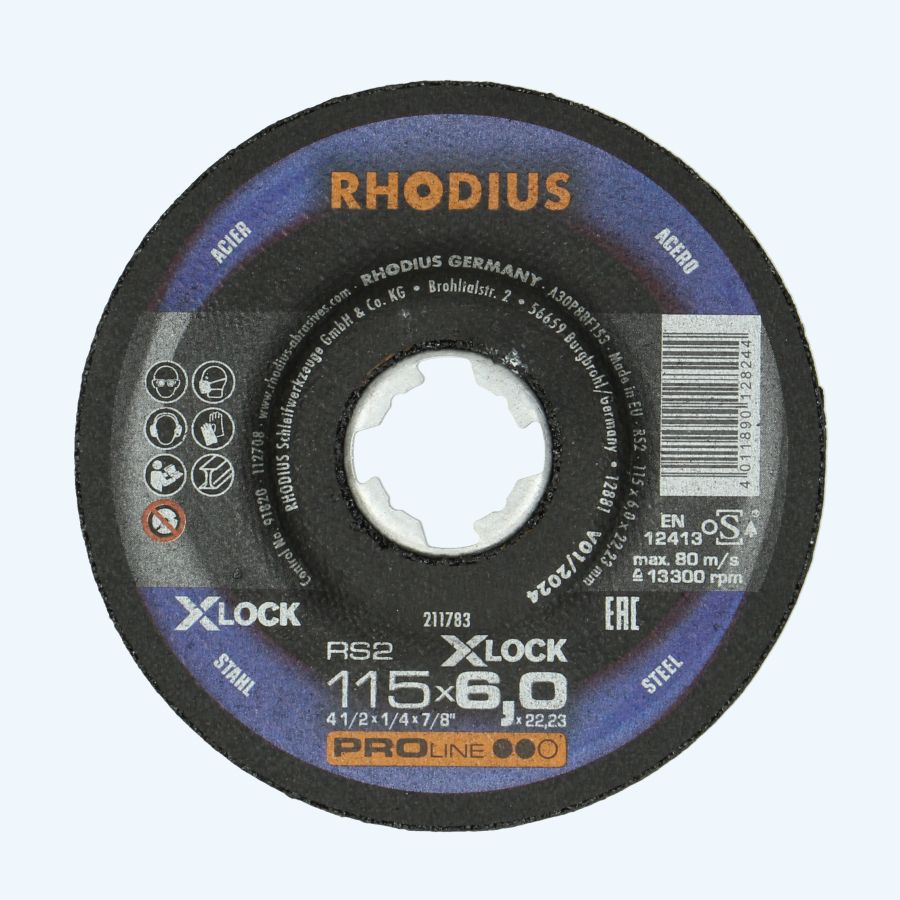 Rhodius Afbraamschijf Metaal 115 mm x 6,0 met X-lock Rhodius Afbraamschijf Metaal 115 mm x 6,0 met X-lock