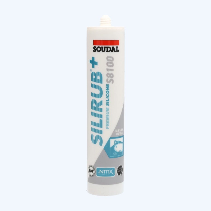 Soudal Silirub+ S8100 Siliconekit - 300 ml (wit) Soudal Silirub+ S8100 Siliconekit - 300 ml (wit)