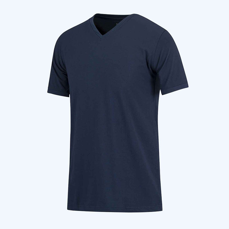 2 stuks t-shirt Bart met v-hals donkerblauw 2 stuks t-shirt Bart met v-hals donkerblauw