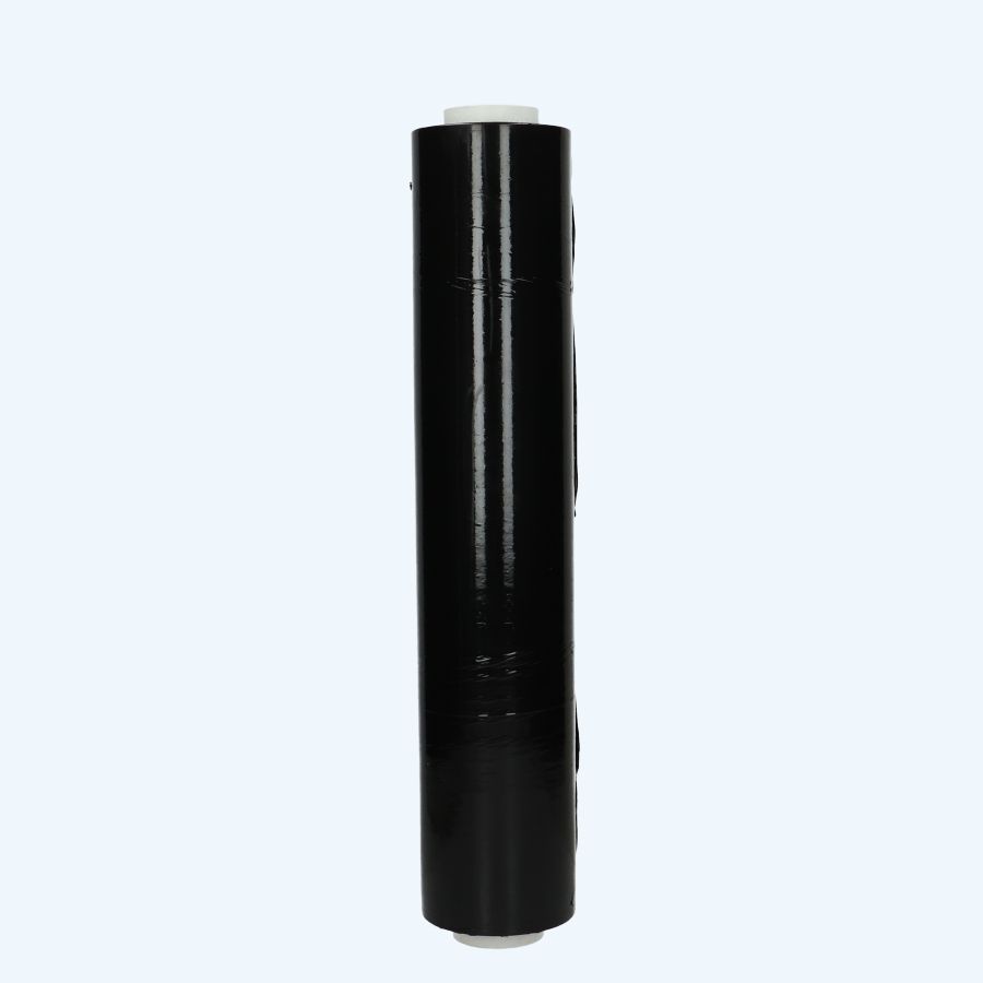 Stretchfolie 50 cm x 300 meter 20 mu / ZWART Stretchfolie 50 cm x 300 meter 20 mu / ZWART