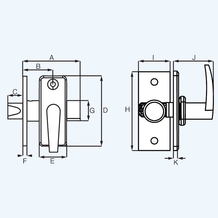 Insteekgrendel met sluitplaat 55/35 zwart Insteekgrendel met sluitplaat 55/35 zwart