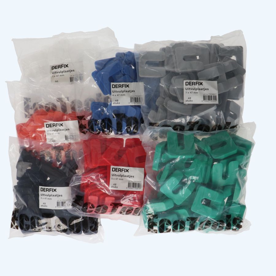 Assortiment uitvulplaatjes 1-10 mm (384 stuks) Assortiment uitvulplaatjes 1-10 mm (384 stuks)