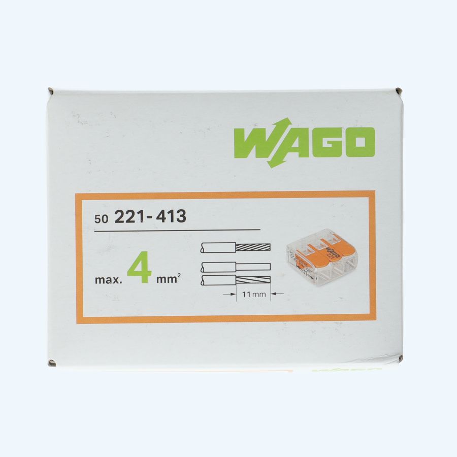 WAGO 3V verbindingsklem 4mm² (50 stuks) WAGO 3V verbindingsklem 4mm² (50 stuks)