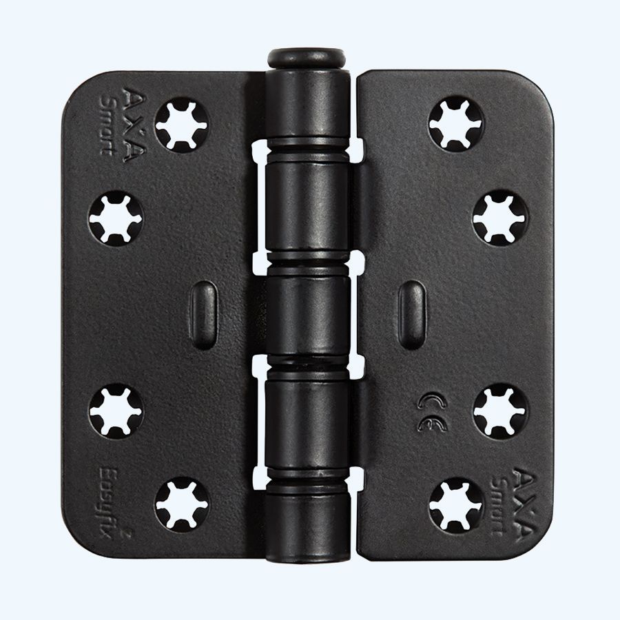 AXA Easyfix schijflagerscharnier ronde hoeken, zwart, 89 x 89 mm