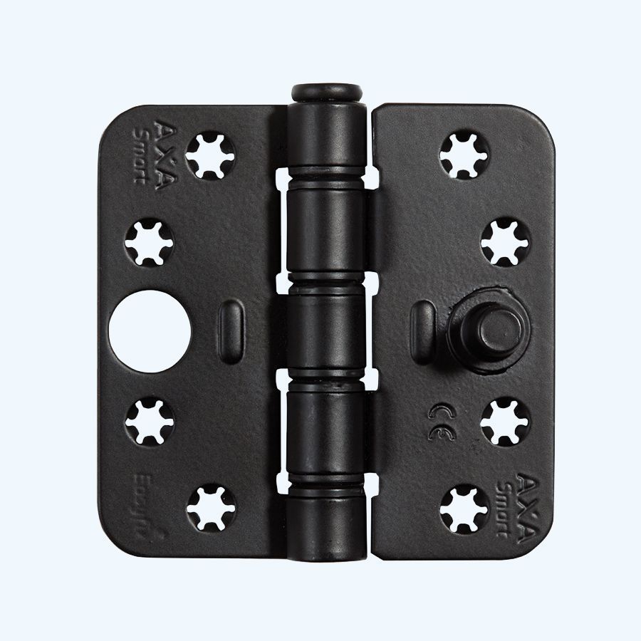 AXA Easyfix veiligheidsscharnier ronde hoeken, SKG***, zwart, 89 x 89 mm