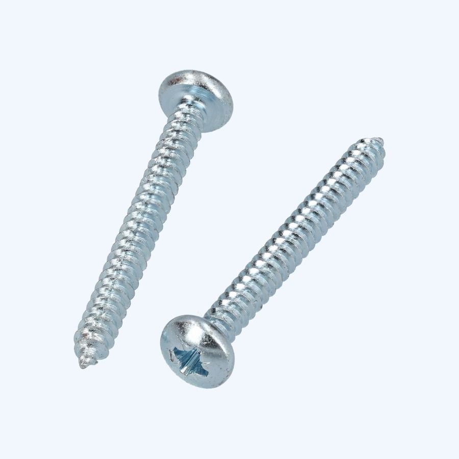 100 stuks plaatschroef verzinkt cilinder bolkop 5,5 x 45 mm